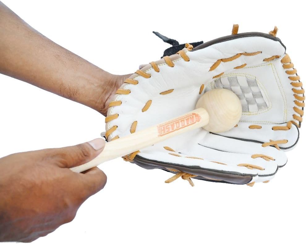 Glove Mallet for Baseball & Softball Break-in & Shapping Desigend in Solid Maple Wood & Mitt Shapper Baseball & Softball Glove Naqqash Sports