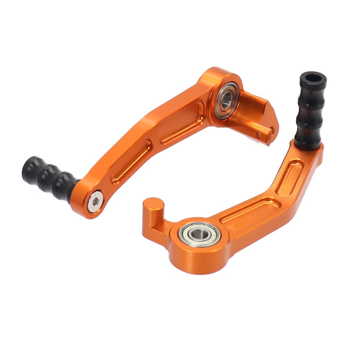 Huba Paire de pédales de frein réglables en alliage d'aluminium pour moto RC 125 200 390 125 Orange