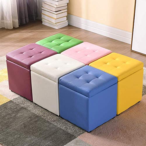 Repose-pieds de rangement compact jaune contre le désordre
