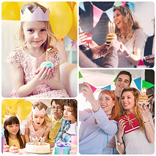 Uraqt Birthday Candles, 24 Pcs Metallic Birthday Cake Candles In Holders, 5.1 Inch Long Thin Silver Candles Cupcake Candles For Birthday Wedding Baby Shower Party Decoration #TOP6