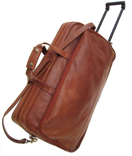 Floto Luggage Venezia Trolley Wheeled Duffle, Vecchio Brown, Large