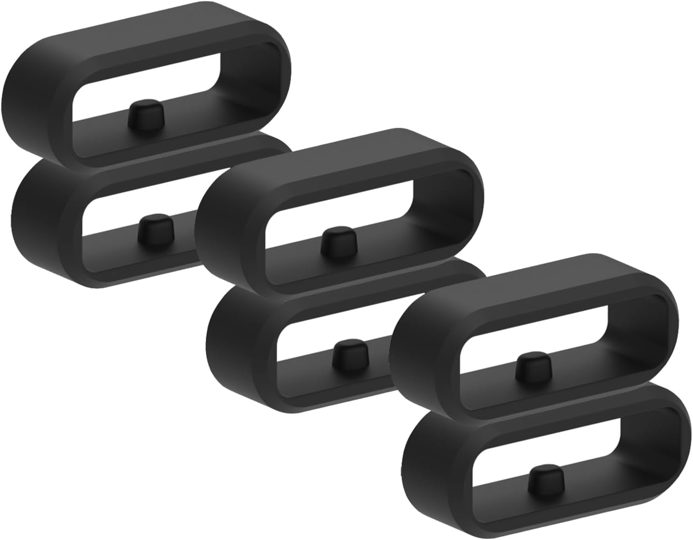 RuenTech 6-Pack Band keeper Compatible with Disney Magic Band/Magic Band 2.0/Magic Band+, Silicone Fastener Rings Security Loop/Holder/Retainer for Disney Magic Band For Kids (Black-6pcs)