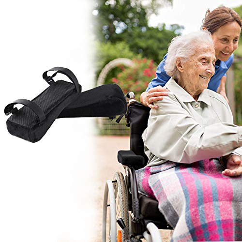 Chair Armrest Pads, Office Chair Armrest Pads with Ergonomic Memory Foam Comfortable Elbow Pillows for Office Chair Arm Support Forearm Pressure Relief Soft Cushion Anti-Slip Bottom (Black) - Thumbnail 4