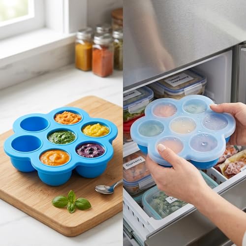 Moldes de silicona para comida de bebé, pack de 5 miniatura 2