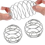 2 Stück Edelstahl Protein Shaker, shaker kugel edelstahl Shake Ball Stainless Steel Blender Mixing Ball Sport Fitness Edelstahl Protein Shaker für Protein Blended Getränke…