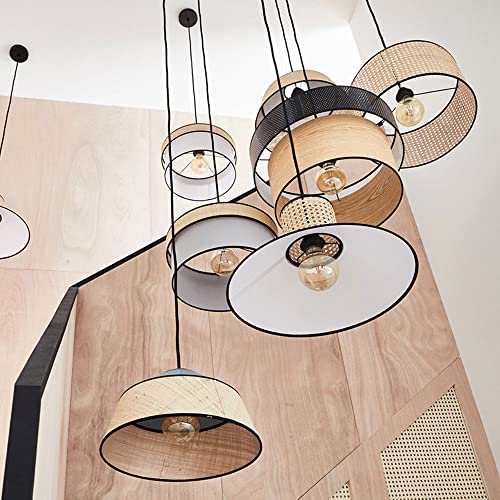 Lámpara de techo de ratán ideal para decoración de casa de campo 3