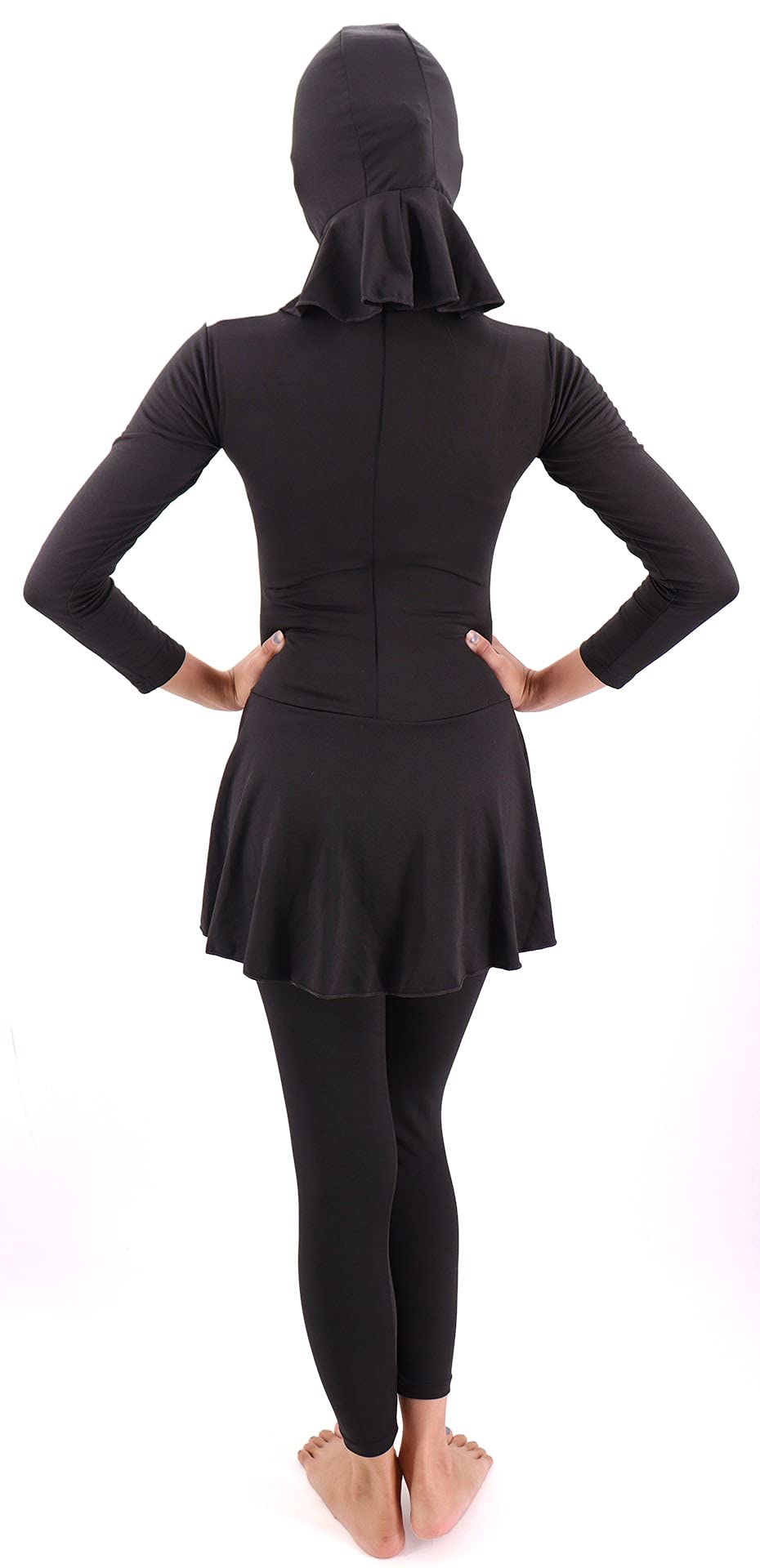 Maillot De Bain Burkini avec Voile - Noir Et Bleu