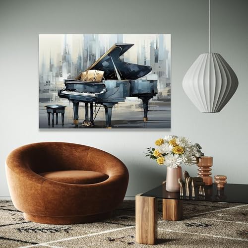 Impression contemporaine piano à queue de qualité supérieure 70x100 - 3
