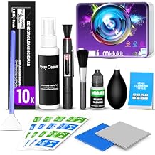 Updated Camera Lens and Sensor Cleaning Kit for Full Frame DSLR - 10x Swabs, Cleaner, and Essentials for Canon, Nikon, Sony