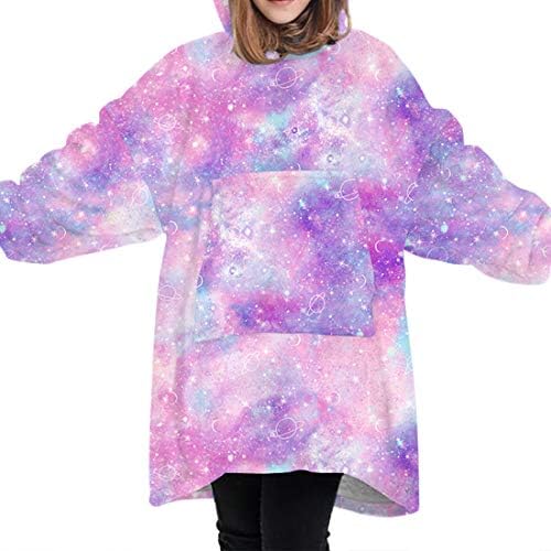 papasgix Oversized Blanket Hoodie Sweatshirt Pullover with Large Front Pocket, Hoodie Wearable Blanket for Teenagers Kids 4 51ReJsPmdqL. AC