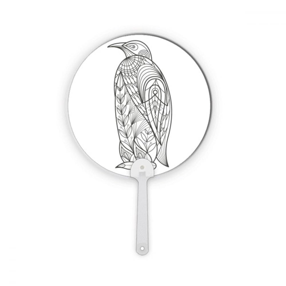 Peinture oiseau froid art déco : l'artisanat d'art en éventail plastique no/no