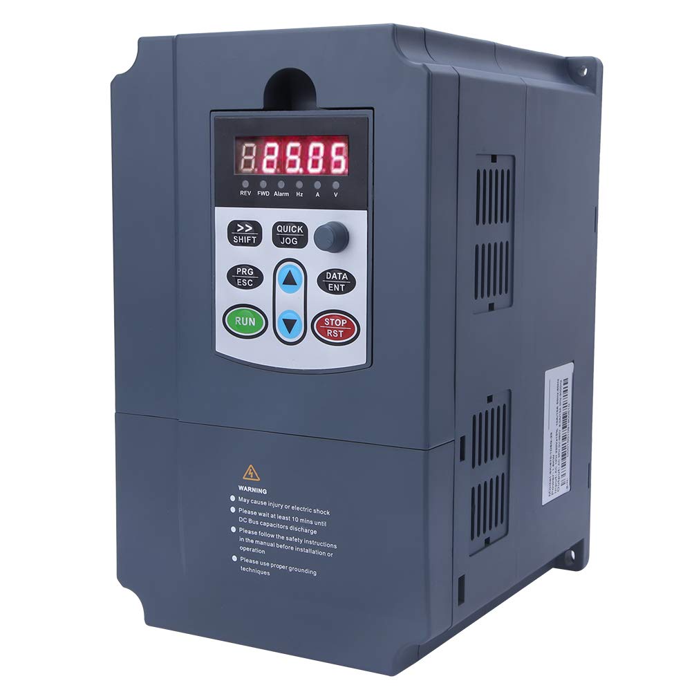 Inversor de Frecuencia Variable de 1,5 KW, Arranque Suave, Ahorro de Energía y Funciones para Motores, Bombas y Máquinas CNC con Nueve Protecciones, Aplicación para Obras de