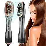 NaCot 3 en 1 Brosse Lissante Chauffant, Brosse Soufflante et Ionique Sèche-Cheveux 1200 W Chauffage Rapide - 3 Température Brosse Coiffante pour Tous Types de Cheveux (Noir)