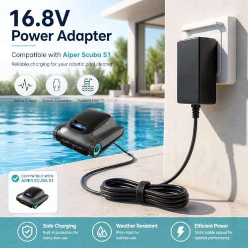 haoranli Aiper Charger Replacement 16.8V for Aiper Scuba S1 E1 Cordless Robotic Pool Cleaner, Power Adapter Cord for 14.4V Li-ion Battery Pool Vacuum by haoranli - Used condition - Image 2