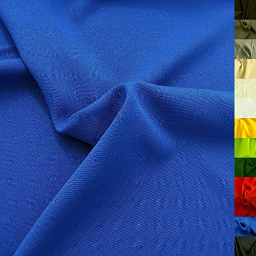 TOLKO 1m Modestoff | Dekostoff universal Stoffe zum Nähen Meterware Dekorieren | Blickdicht, knitterarm | 150cm breit Bekleidungsstoffe Dekostoffe Vorhangstoffe Basteln Patchwork (Royal Blau)