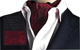 Mens Cravat Self Tie Woven Ascot Paisley Jacquard Luxury, Color 3, One Size