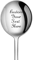 OBTIAN Custom Personalized Engraved Stainless Steel Spoon - Unique Text Gift for Friends, Lovers, Parents, Kids