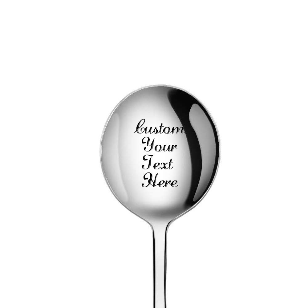 Personalised Engraved Spoon - Custom Name Stainless Steel Teaspoon, Gift For Her/Him, Valentine's, Anniversary-723711