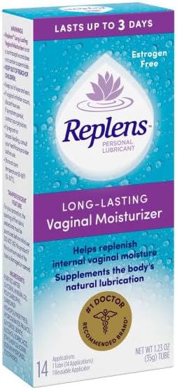 Replens Long-Lasting Vaginal Moisturizer with Reusable Applicator, 35-gram Tubes (Pack of 2)