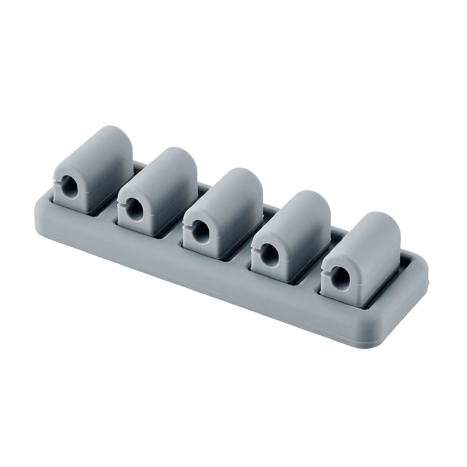 エレコム ケーブルホルダー マグネット式 5本固定 ケーブルクリップ ケーブル まとめる 粘着固定 断線防止 ダークグレー EKC-CHS01DGY