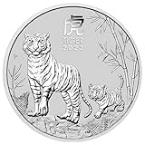 Silbermünze 5 oz Lunar Tiger 2022, 5 Unzen Silbermünze, Neuware