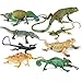 NC Lucertola di Simulazione di 8 Pezzi, Modello Animale Camaleonte, Rettili Realistici, Set di Giocattoli Spaventosi di Halloween Scherzo Puntelli