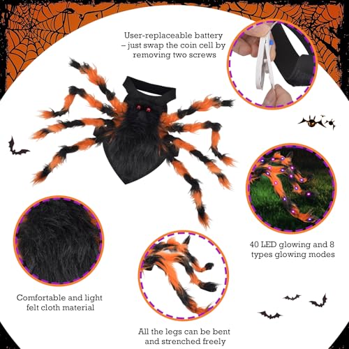 Costume d'Halloween pour chien araignée vêtement fête et cosplay - 5
