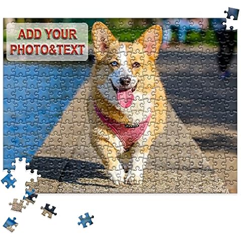 KK JONEIN Personalized Jigsaw Puzzle from Photos, Picture Puzzles Custom 1000 Pieces, Create Your Own Puzzle from a Photo, Xmas Gift(1 Photo-Horizontal) Cover