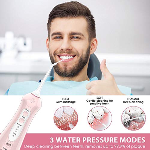 image for Cordless Water Flosser Teeth Cleaner, Vosaro Portable Oral Irrigator D