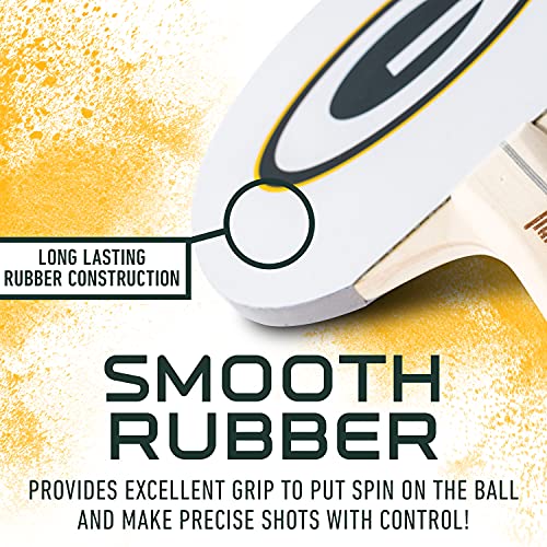 Franklin Sports Raquete de tênis de mesa Green Bay Packers – Raquetes de tênis de mesa NFL Team – Lo