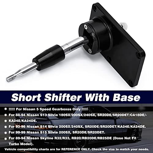 Gear Short Shifter Kit Compatible with Nissan 180sx 240sx S13 S14 SR20DET KA24DE Silvia SR20 - Image 4