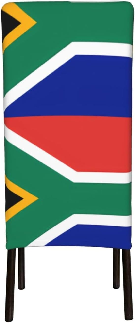 South Africa Flag Prints Protection Cover for Dining Chair - Stretchable Chair Throw Covers for Dining Room, Hotel Event Party