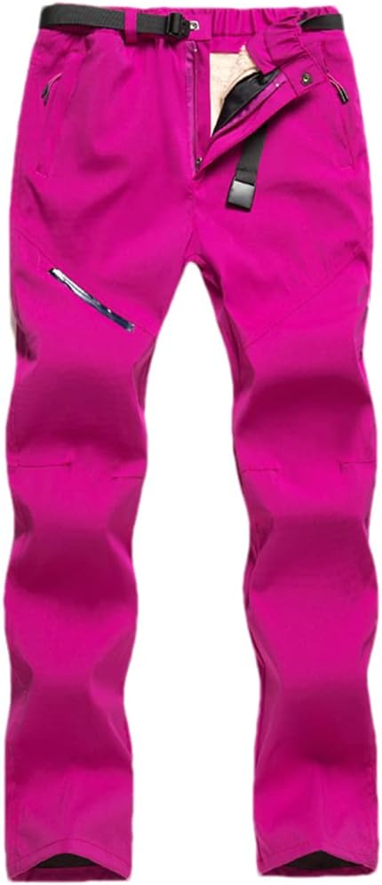 Women Hiking Fishing Camping Climb Pants Men Fleece Softshell Trousers Thick Pants