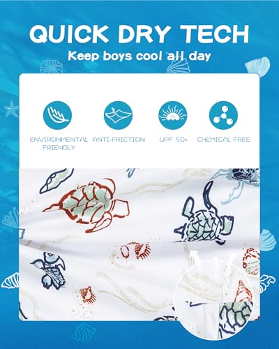 Image of SURF CUZ Boys Swim Trunks Toddler Swim Shorts UPF 50+ Bathing Suit for Boy Swimsuit Quick Dry Mesh Beach Boardshorts Swimwear