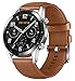 Produktbild HUAWEI Watch GT 2 Smartwatch (46mm Full-Color-AMOLED, SpO2-Monitoring, Herzfrequenzmessung, Musik Wiedergabe&Bluetooth Telefonie, 5ATM wasserdicht, GPS) Pebble Brown, 30 Monate Garantie