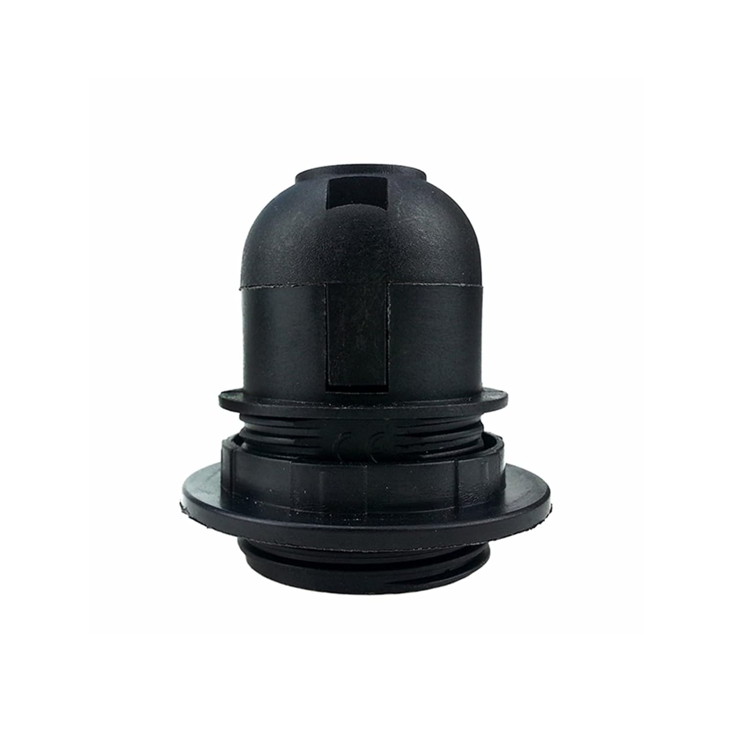 NYMFEA yaoqijie 10Pcs/Pack High Quality E27 Cassette Half-Tooth Lamp Holder Plastic Chandelier Screw Mouth Bulbs Socket LED Light Base Accessory Lasting (Size : E27, Color : LS0009-Black)