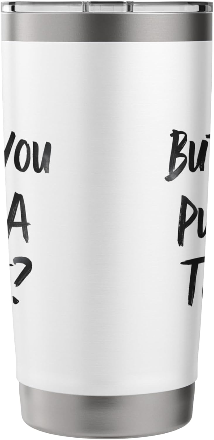 But Did You Put in a Ticket? Funny Coffee IT Help Desk Humor Stainless Steel Insulated Tumbler - Image 2
