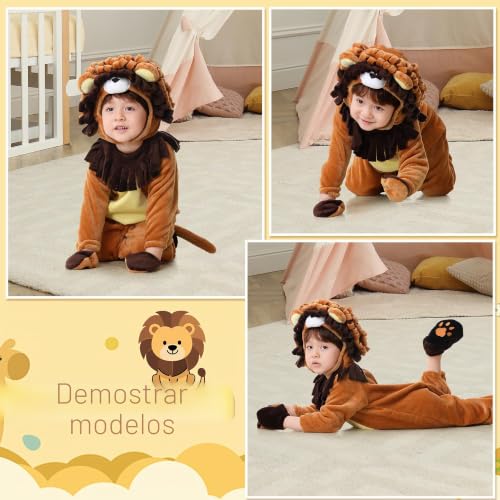 Traje de león y vaca para niños conjunto de peluche infantil de fiesta 4
