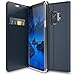Produktbild Conie EF35412 Electroplated Flip Case Kompatibel mit Samsung Galaxy S9, PU Leder Hülle Flip Wallet Cover Kartenfächer Standfunktion Magnetisch für Galaxy S9 Etui Dunkelblau