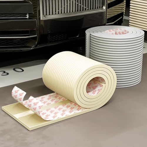 Protector de pared de garaje Lnnw acolchado de espuma extra ancho color amarillo de 2 metros 3