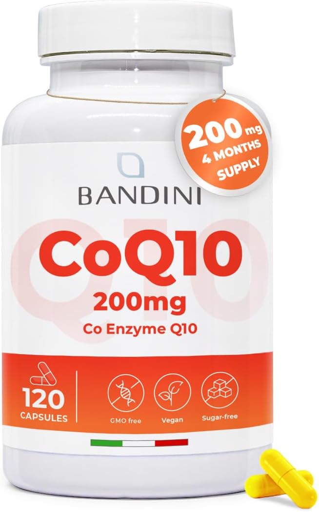 CoQ10 200mg 120 Vegan Capsules of High-Strength Co Enzyme Q10 (4-Month Supply) | Naturally Fermented & Lab Tested Ubiquinone Q 10 | High Absorption Coenzyme Coq 10 Supplement 100% Pure