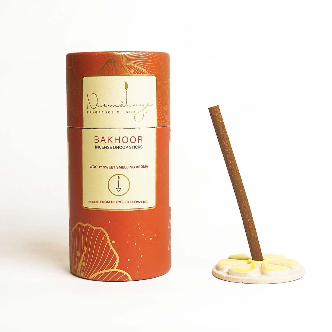 Nirmalaya Natural Dhoop Sticks for Pooja | Bamboo Less Dhoop Sticks for Home/Office | Best for Long Lasting Fragrances | 40 Sticks (Bakhoor)