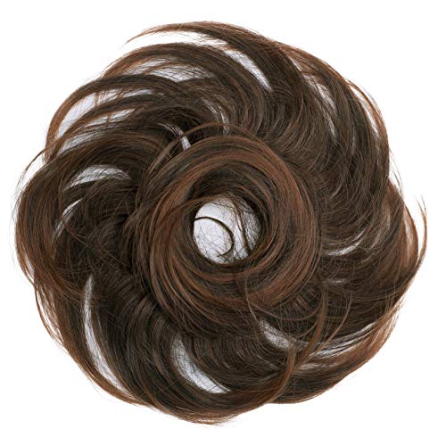 Scrunchy Scrunchie Bun Up Do Hairpiece Hair Ribbon Ponytail Extensions Wavy Curly or Messy various/diverse colours (blonde #27)