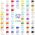 HIFORNY 55 Pack Pencil Crayons for Adult Coloring Books,52 Colors Coloring Pencils with Extras,Artists Soft Core,Vibrant Color,Colored Pencils Art Craft Supplies for Adults Beginners