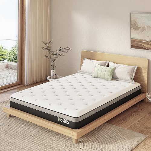 Amazon.co.jp Novilla Mattress, Queen, Pocket Coil Mattress, Bed Mattress, Firm, High Resilience