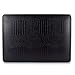 DTangLsm Compatible with MacBook Air 13 inch Case 2021 2020-2018 A2337 M1 A2179 A1932, Crocodile Skin Alligator PU Leather Hard Shell Case and Keyboard Cover, Black