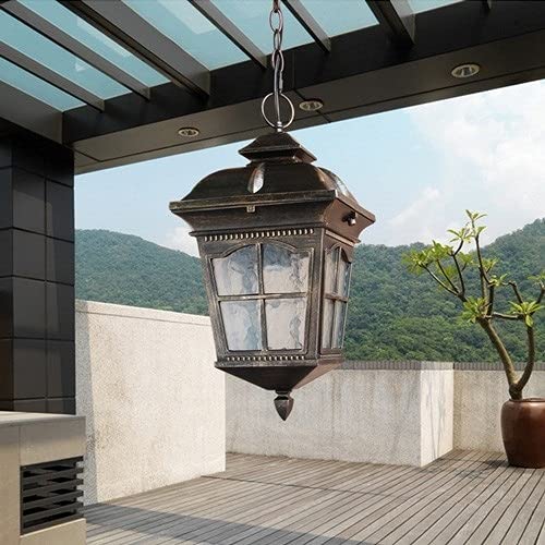Lanterne de jardin suspendue au style rétro américain pour illuminer un balcon ou un couloir