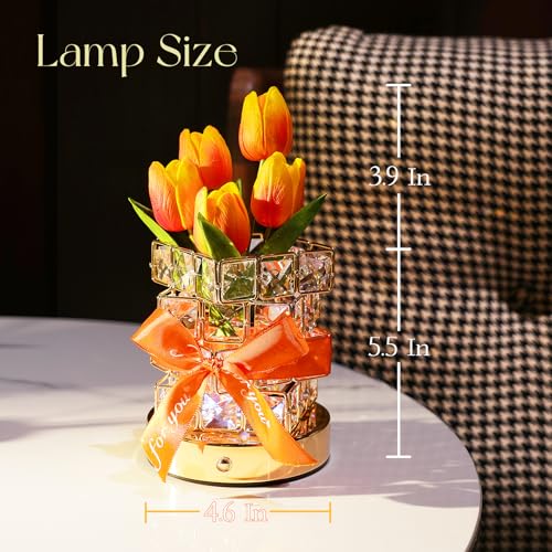 Image of Gifts for Women - Tulip Flower LED Table Lamp, Cordless Touch Night Light, 3 Color Dimmable, Birthday Mother's Day Valentine's Christmas Gift for Mom, Wife, Girlfriend