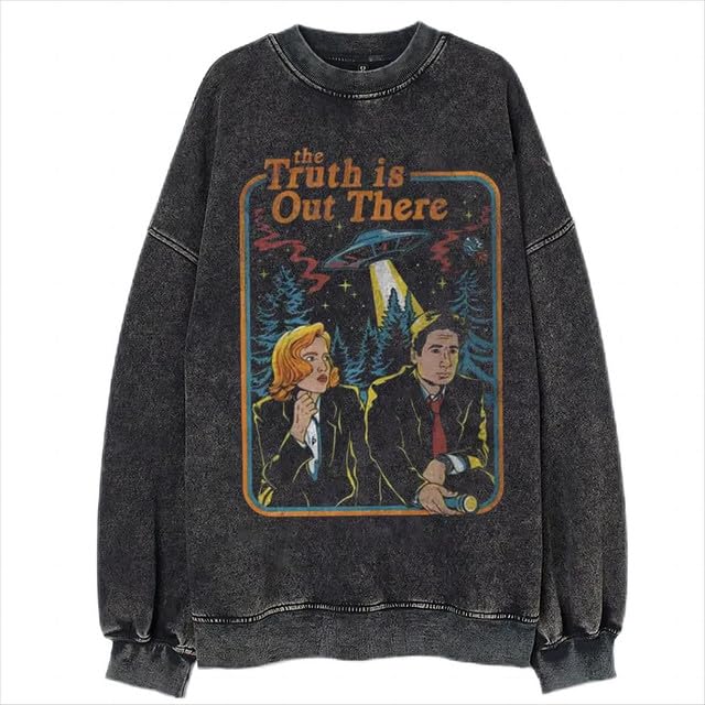 Bellelement Truth Is Out There Vintage Sweatshirt Sci-fi TV Show Pullover