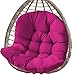 SWD TWTH Cojín para silla de columpio, para colgar en el asiento, para silla de huevo, cojín redondo para relajarse, para interiores y exteriores, jardín, patio (ordinario, morado)